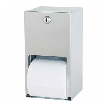 Bradley Bradley Standard Toilet Tissue Dispenser Dual Roll, Vertical Stainless Steel - 5402-000000